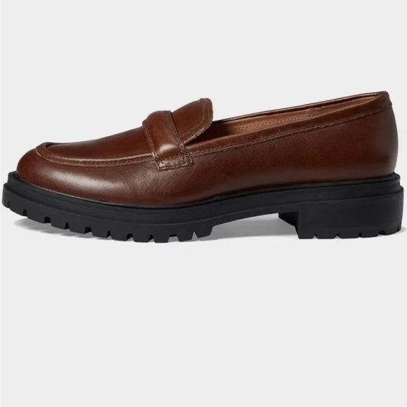 Madewell Shoes - Madewell Brown/ Red Loafers size 6.5